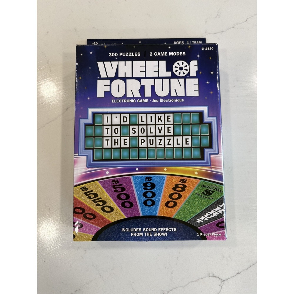 NEW & SEALED! Wheel of Fortune Handheld Electronic Game Great for Travel Classic